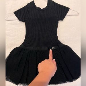 Black Gucci Dress with Tulle like skirt 12-18 months